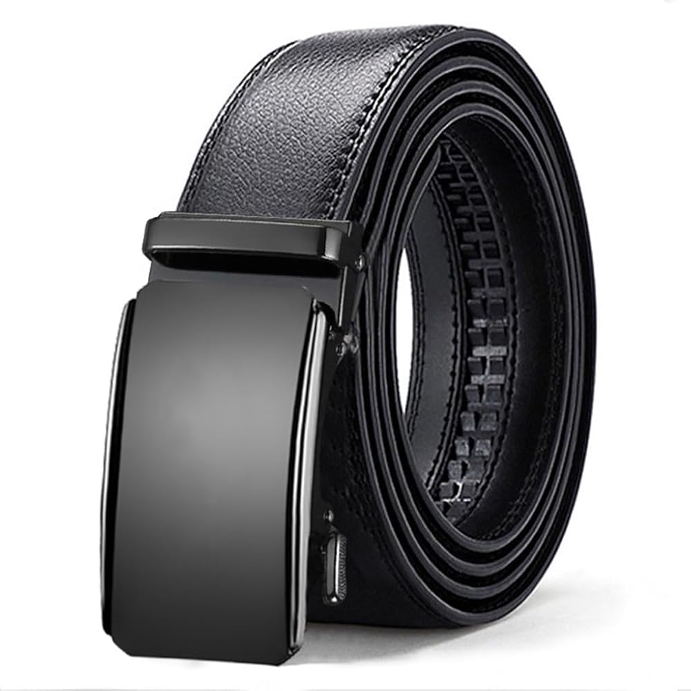 HBJWOV Men's Leather Belt With Automatic Buckle Cowhide